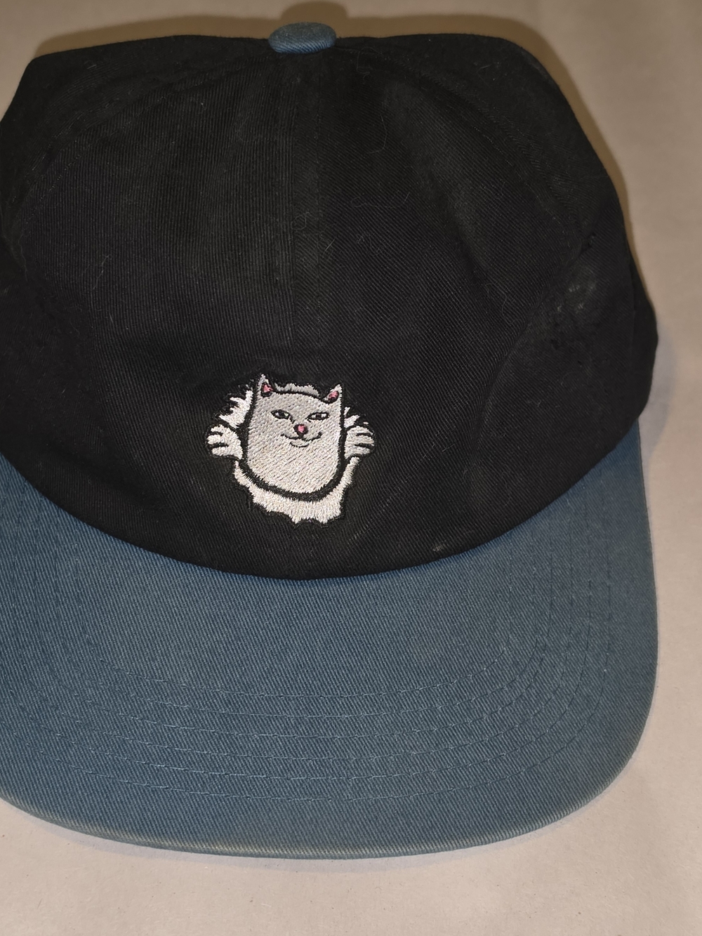 Ripndip Black & Blue Cat Embroidered Baseball Cap